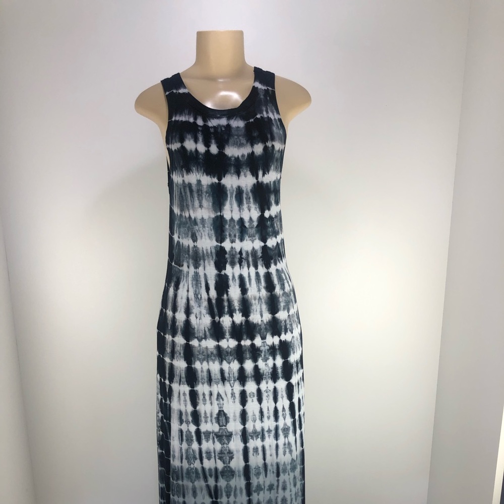 NWOT Karen Kane Maxi Dress, Med, gray, Blk, Wht